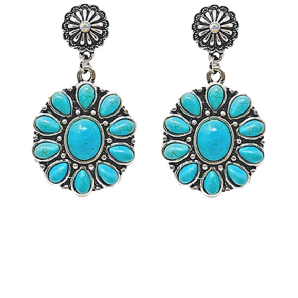 Vintage Style Stone Dangle Earrings - Picture 1 of 1